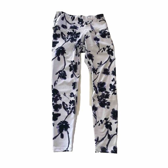 APANA Women's‎ Leggings XS Abstract Floral High Waist Capri - Picture 1 of 6